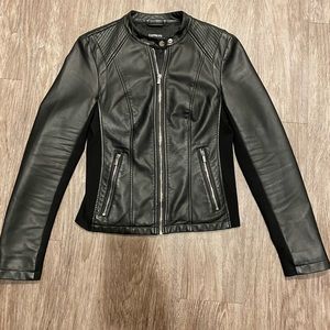 Express Small Black Faux Leather Jacket